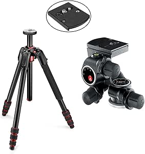 Manfrotto 190 Go! Aluminum Tripod Kit with 410 Junior Geared Head — main product image