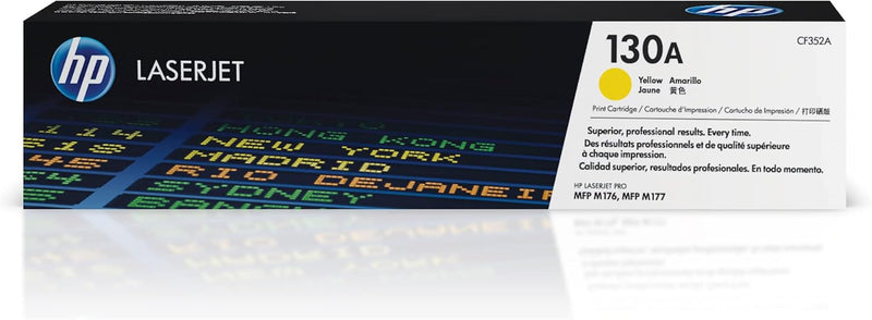 HP 130A CF352A Yellow Toner Cartridge — main product image