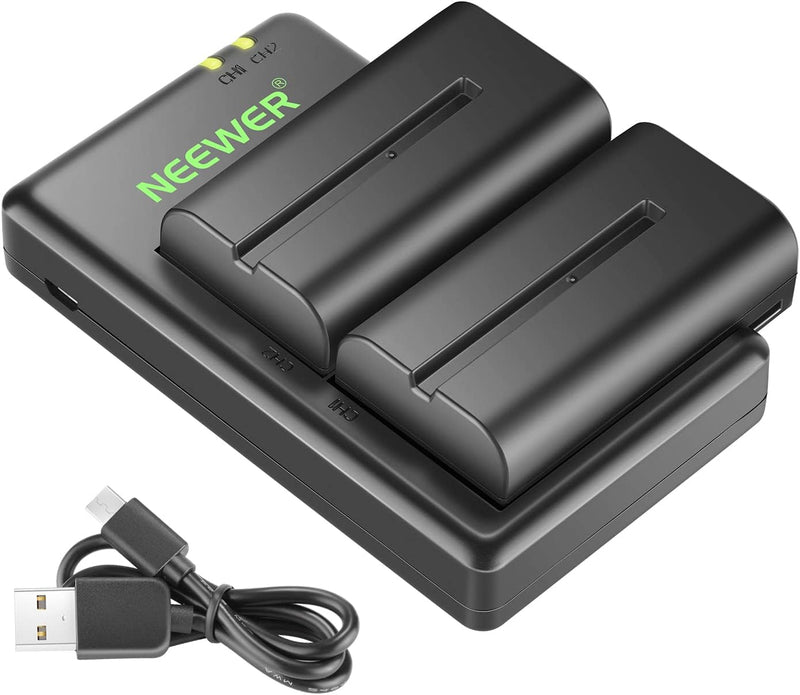 Neewer 10089576 NP-F550 Battery Charger Set (2-Pack) — main product image