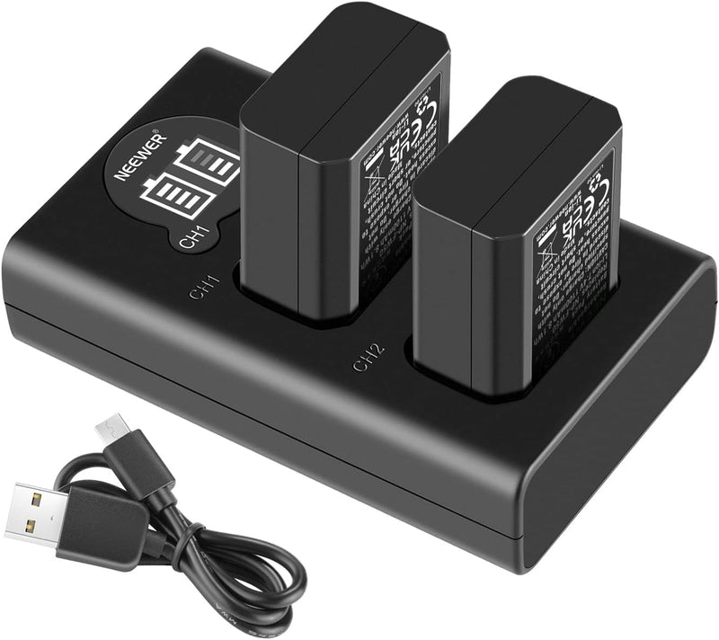 Neewer 10095058 NP-FW50 Battery Charger Dual Pack — main product image