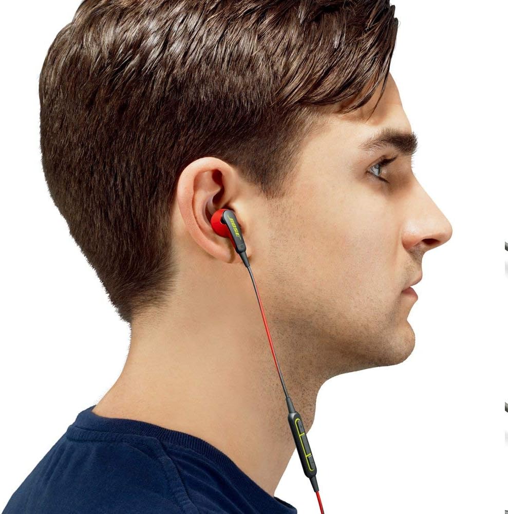Bose SoundSport In-Ear Headphones with Mic (Apple) - Red Renewed