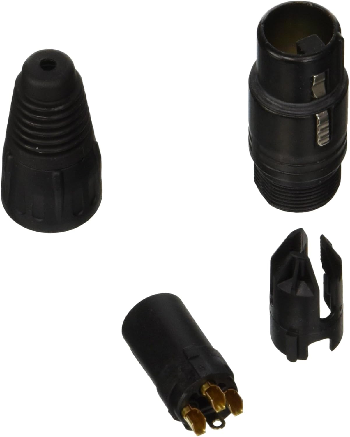 Neutrik NC3FX-B 3-Pin Female XLR Cable Connector Gold