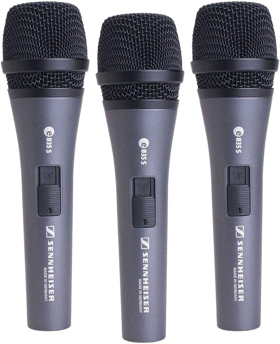 Sennheiser 507359 E 835-S Vocal Microphone 3-Pack
