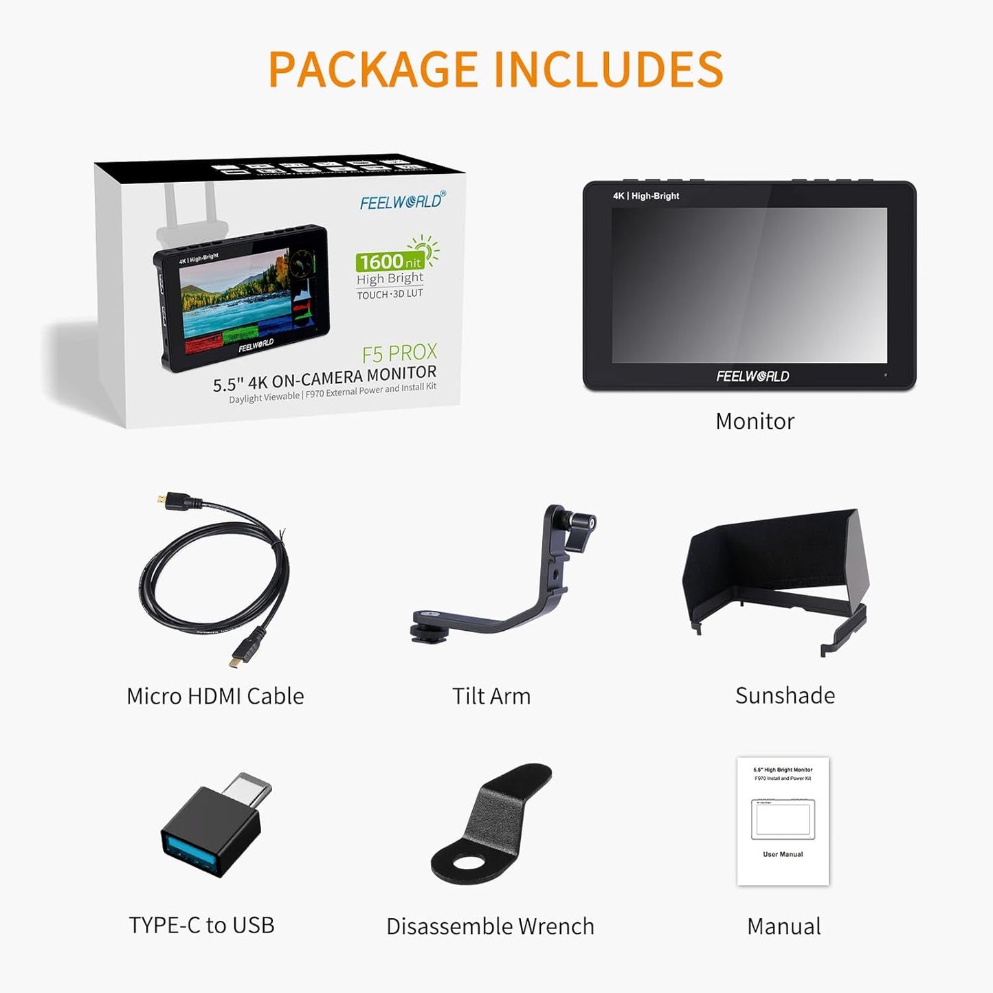 FEELWORLD LUT11S-OF-AU 1600nit 4K HDMI Field Monitor