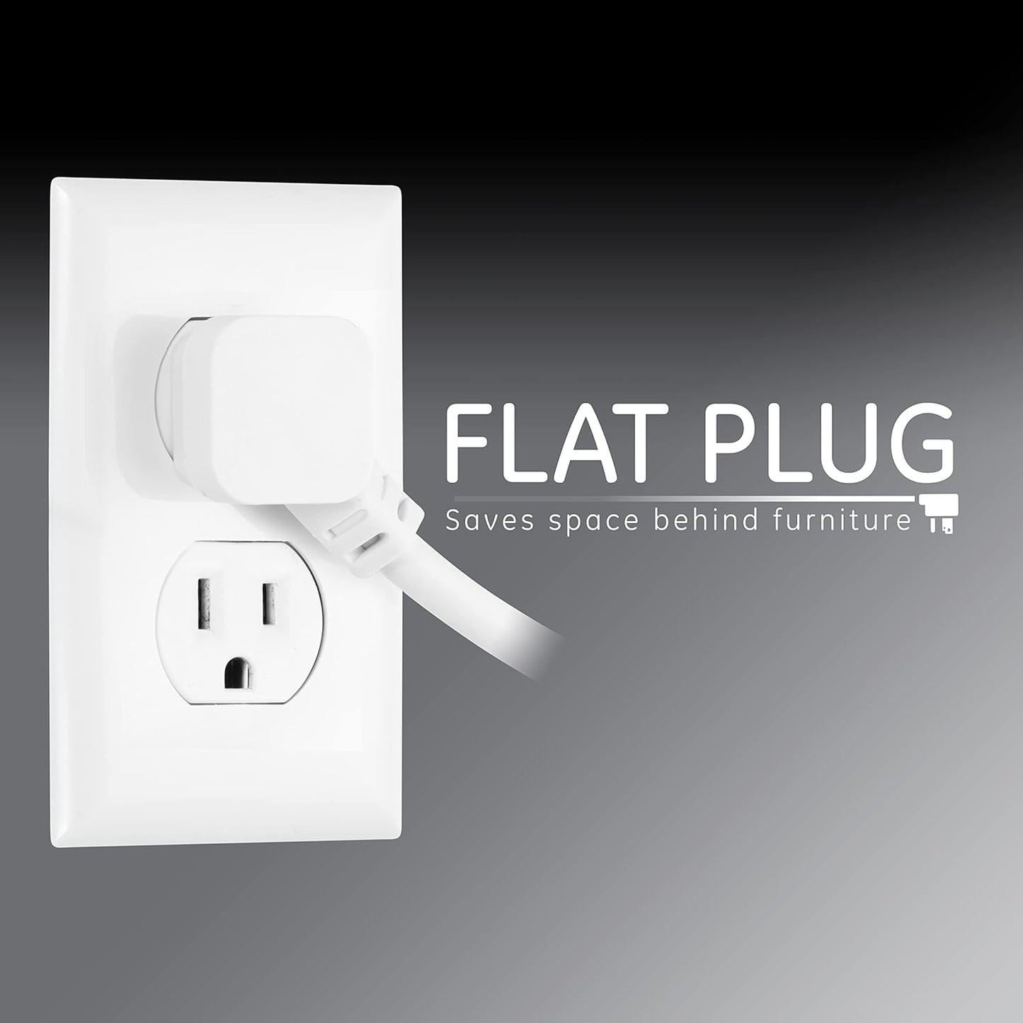 GE DFTQ-R187 6-Outlet Surge Protector 4-Pack, 20Ft Cord