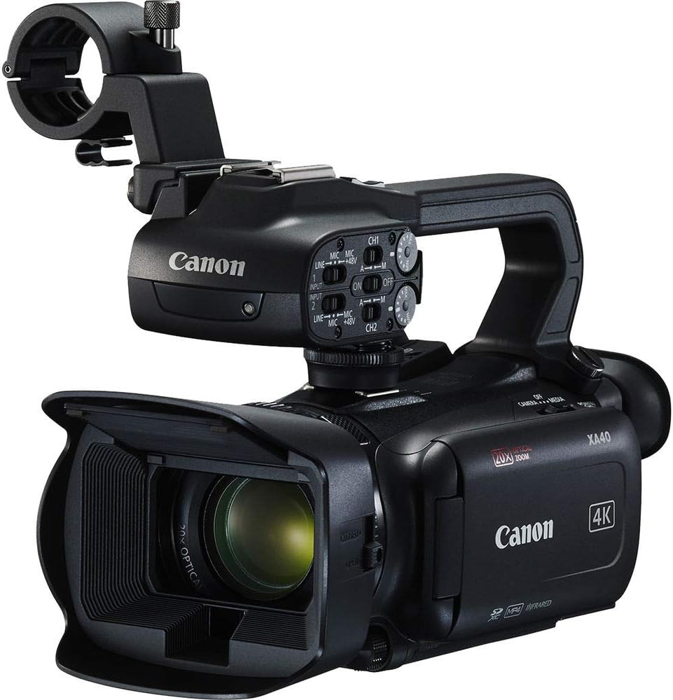 Canon 3666C002 XA40 4K Camcorder Advanced Bundle (Renewed)