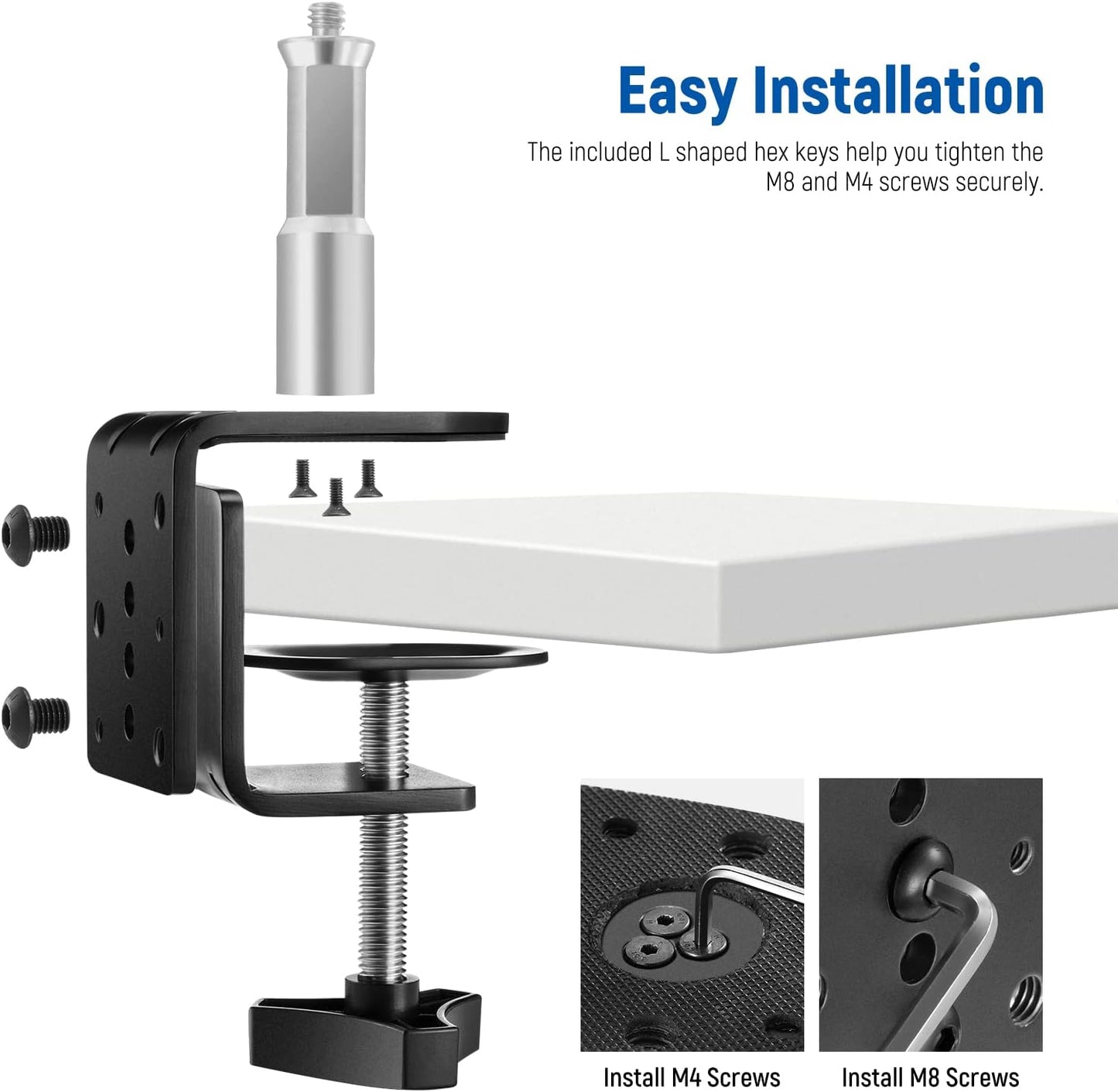 Neewer 10102449 2-Pack Heavy Duty C Clamp Mount