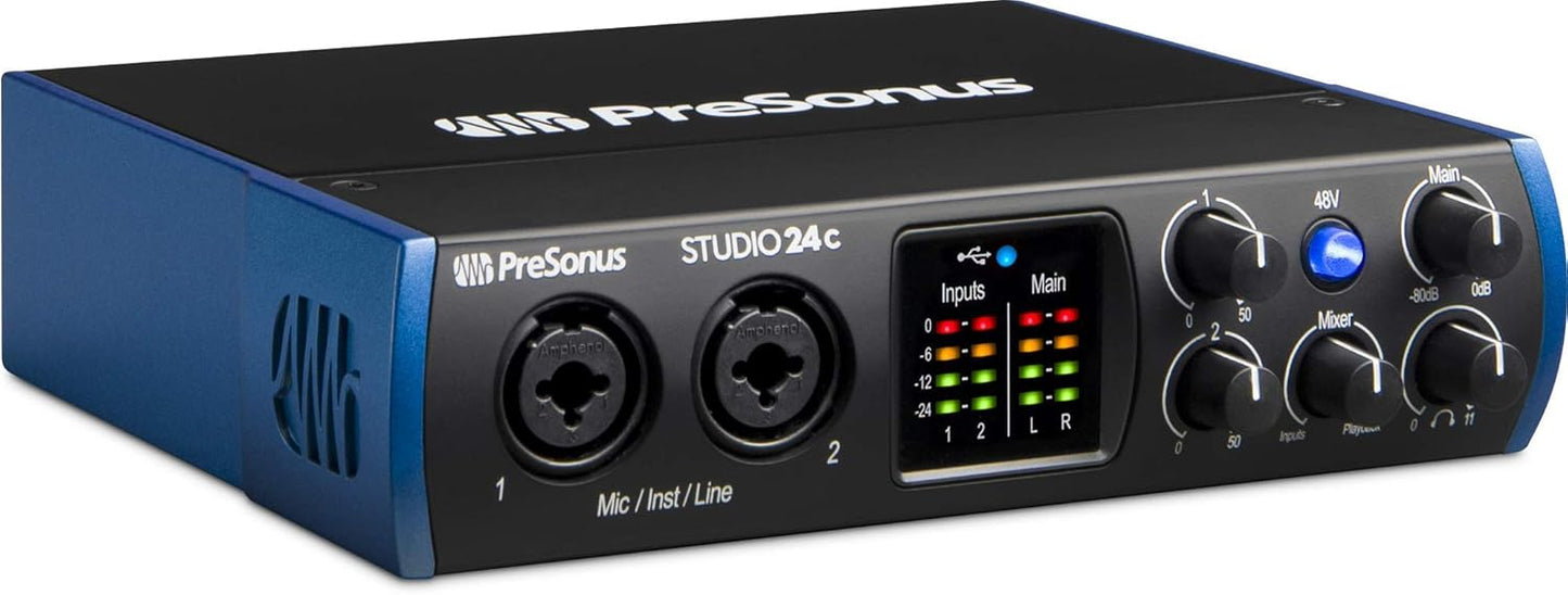 PreSonus Studio 24c-cr USB-C Audio Interface (Renewed)