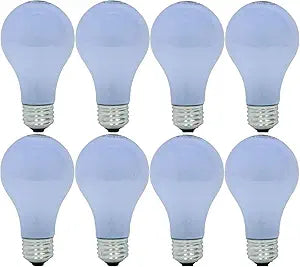 GE FBA_67773-2 Reveal 53-Watt A19 Light Bulb 8-Pack