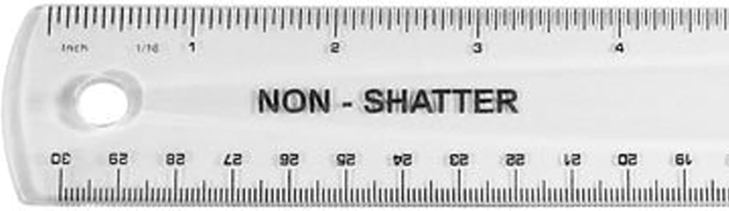 Westcott 13862 12-Inch Flexible Clear Ruler