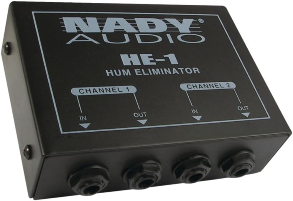 Nady 0 HE-1 Hum Eliminator Ground Loop Noise Reduction