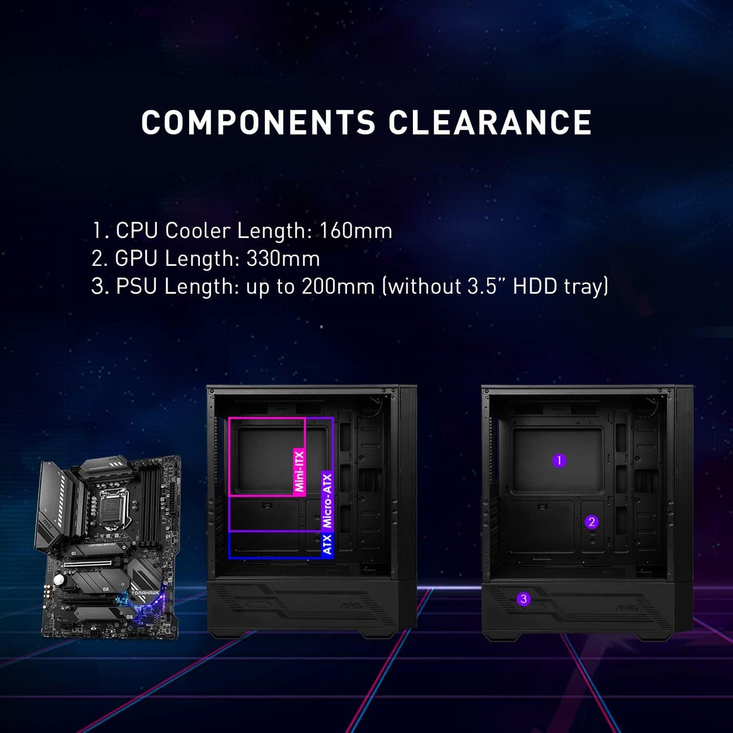 MSI MAG FORGE 112R Mid-Tower Gaming PC Case ARGB