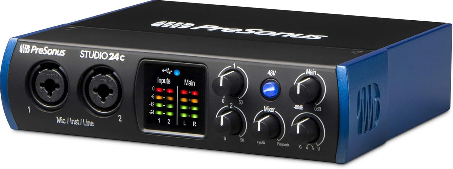 PreSonus Studio 24c-cr USB-C Audio Interface (Renewed)
