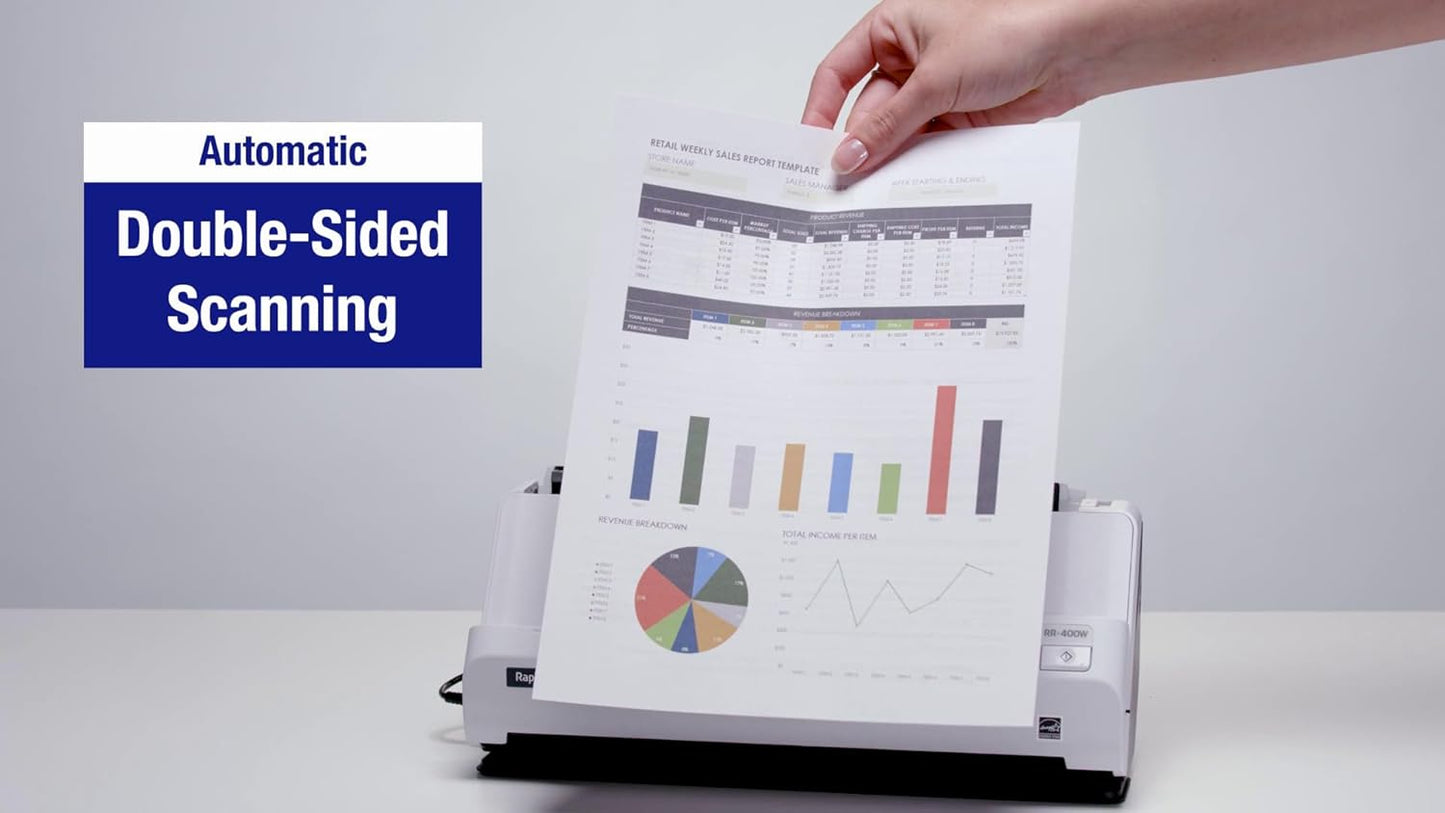 Epson B11B270202 RapidReceipt RR-400W Wireless Receipt Scanner