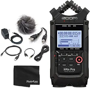 Zoom H4n Pro 4-Input Portable Recorder Bundle with Accessories