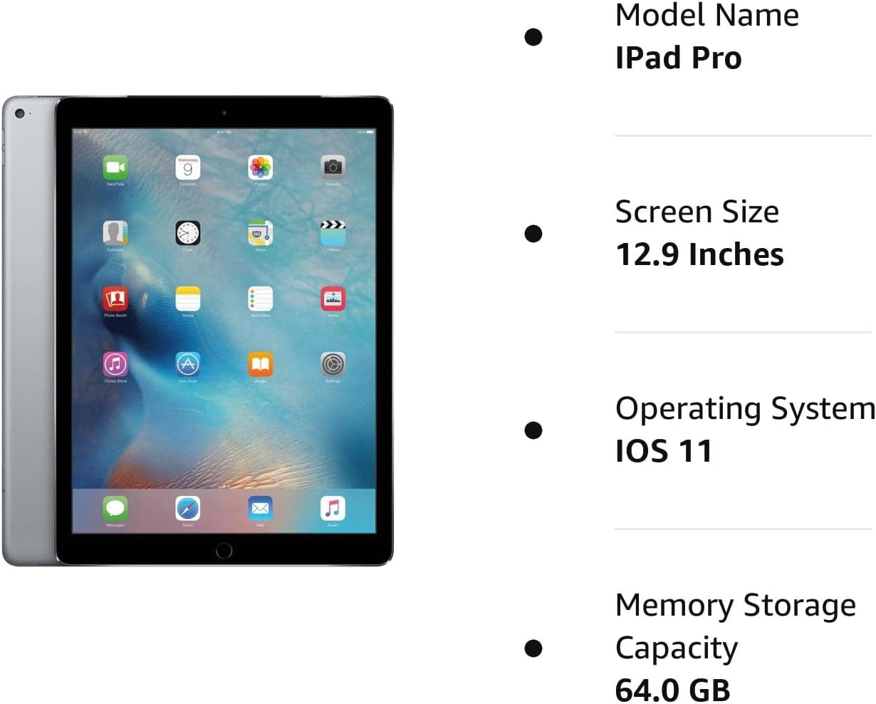 Apple APIPPRO264GBGRY-R iPad Pro 2 12.9" 64GB WiFi Renewed