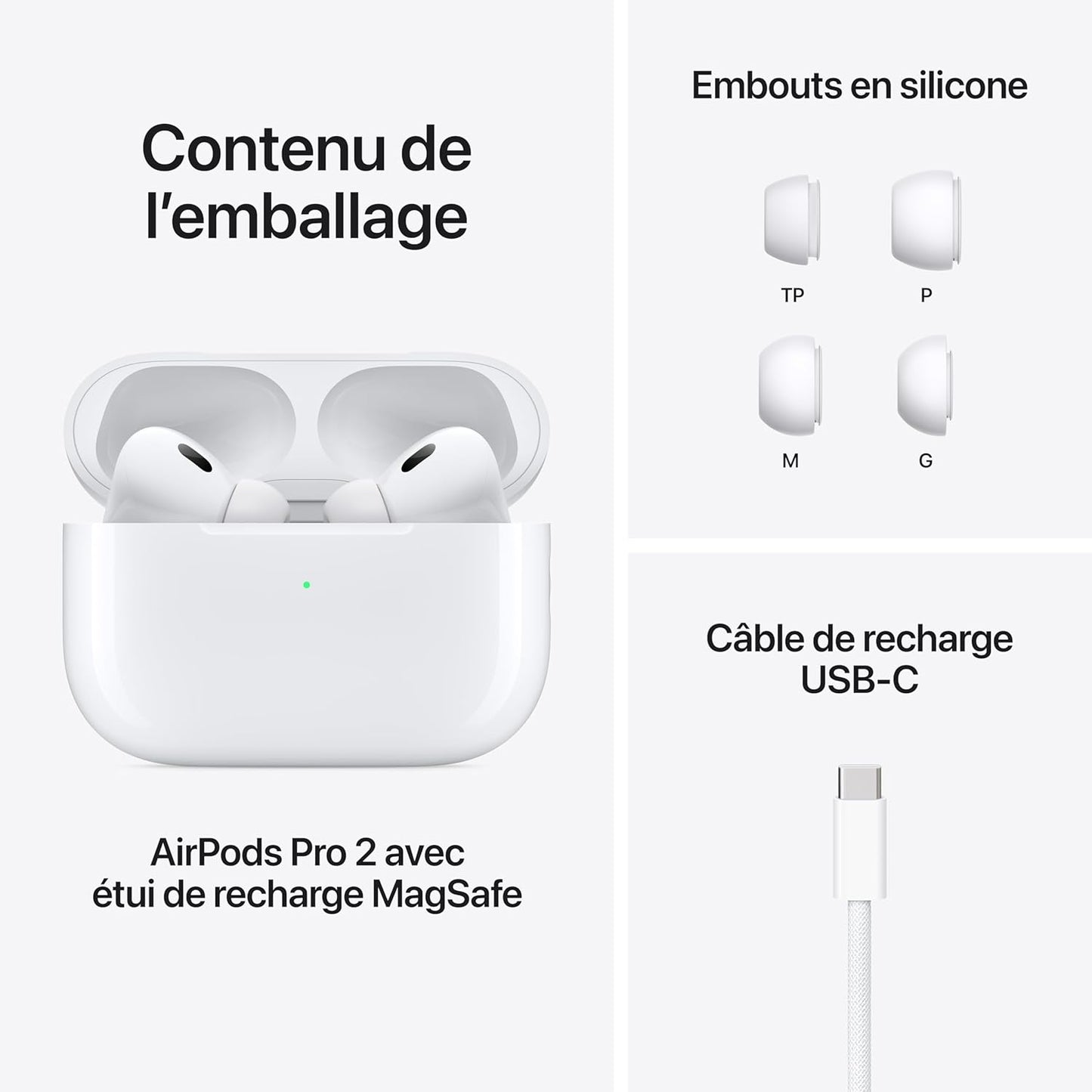 Apple MTJV3AM/A AirPods Pro 2nd Gen USB-C Wireless Earbuds