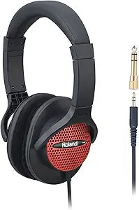 Roland RH-A7 Red Stereo Monitor Headphones for Piano