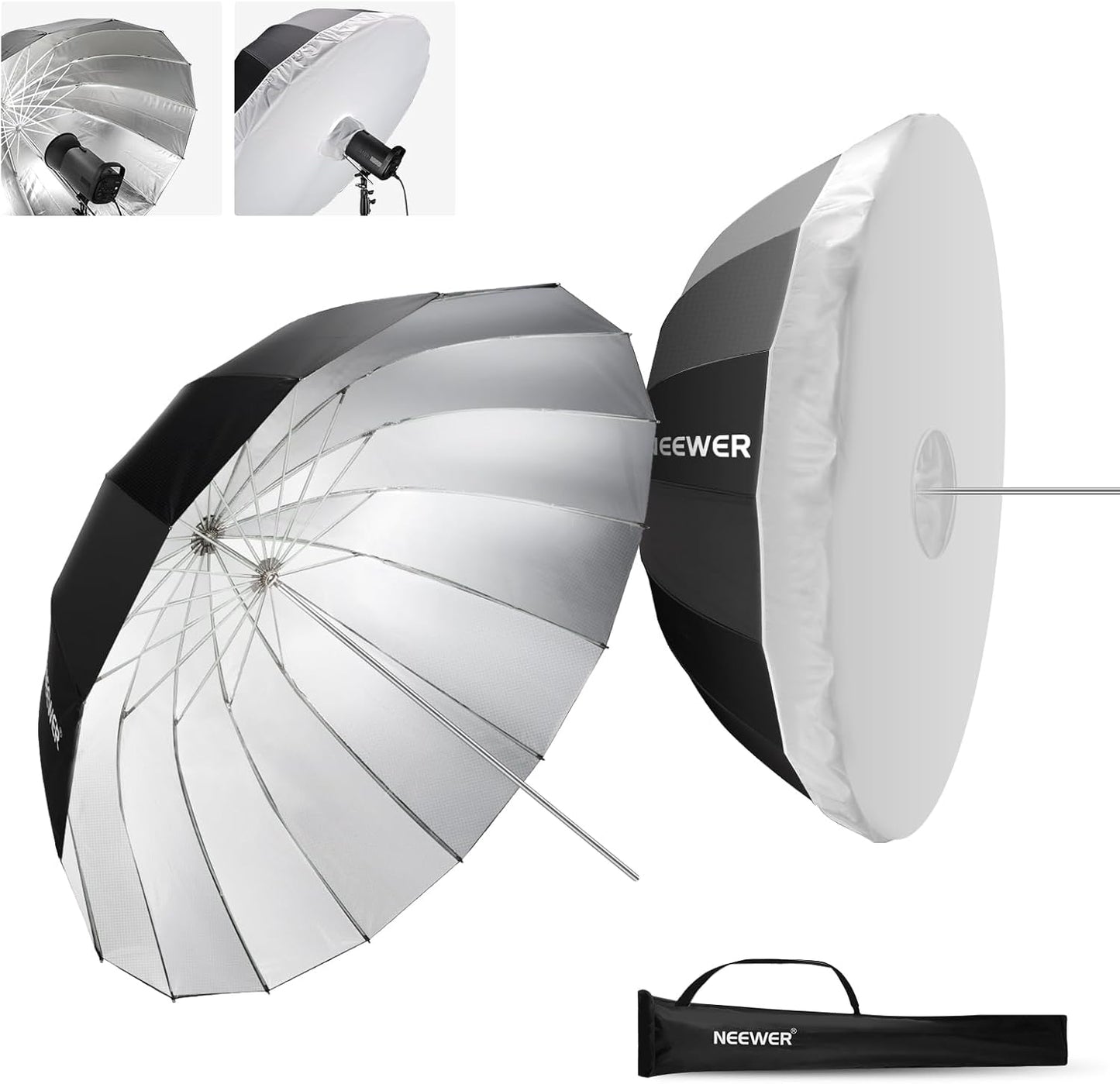 Neewer NS3U 65" Parabolic Photography Umbrella Softbox with Diffuser