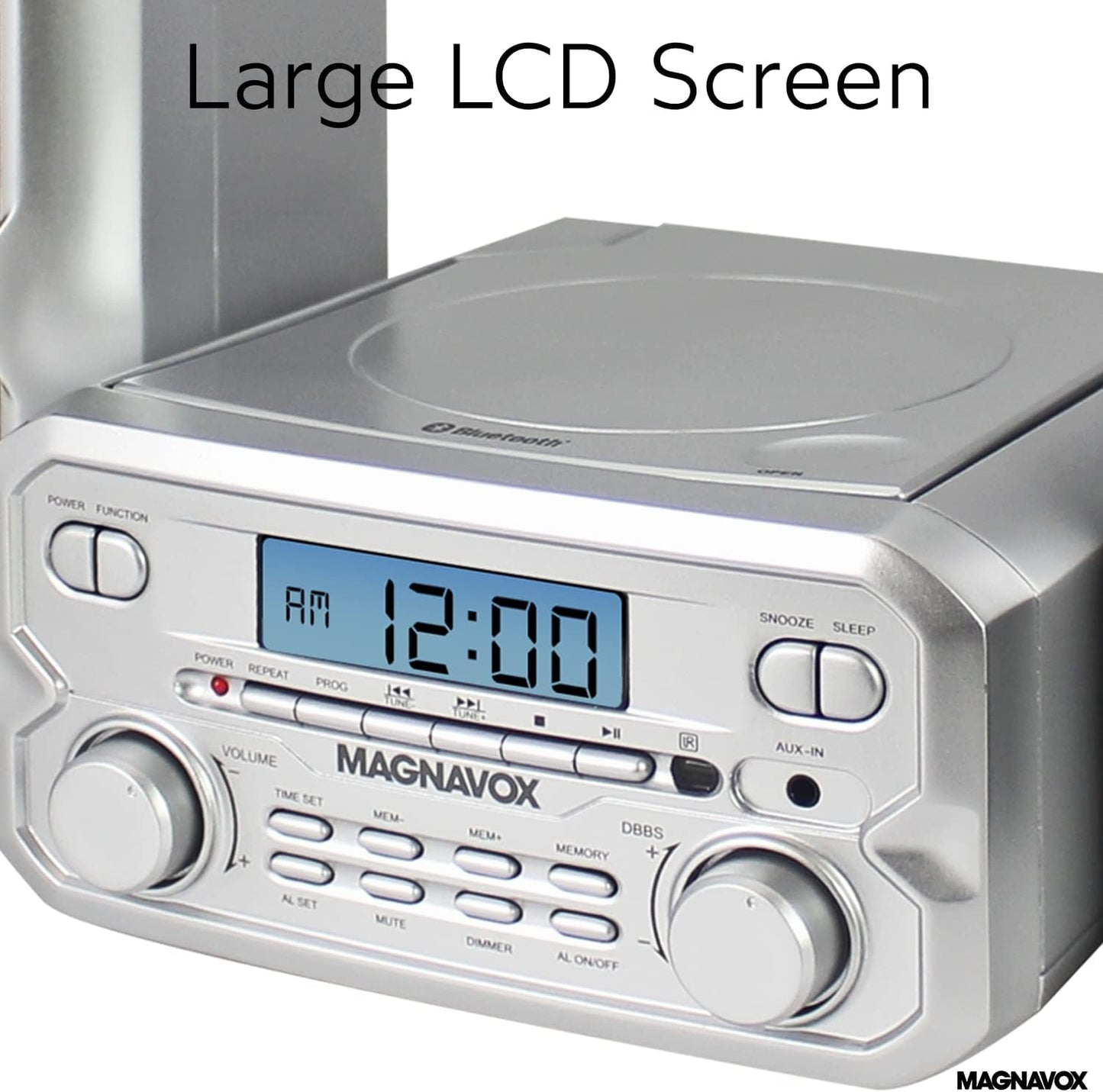 Magnavox MM435M-SL CD Shelf System - Bluetooth & FM Radio