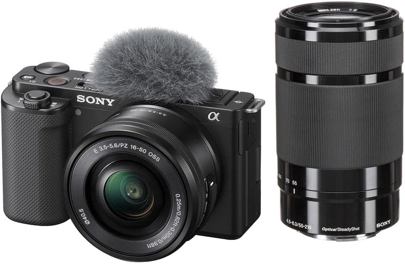 Sony ZV-E10 Mirrorless Vlogging Camera with 16-50mm & 55-210mm Lens Bundle — main product image