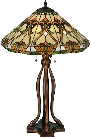 Misc 30-inch Tiffany Table Lamp White Bronze