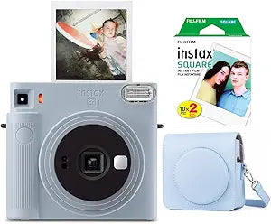 Fujifilm Instax Square SQ1 Glacier Blue Camera Bundle