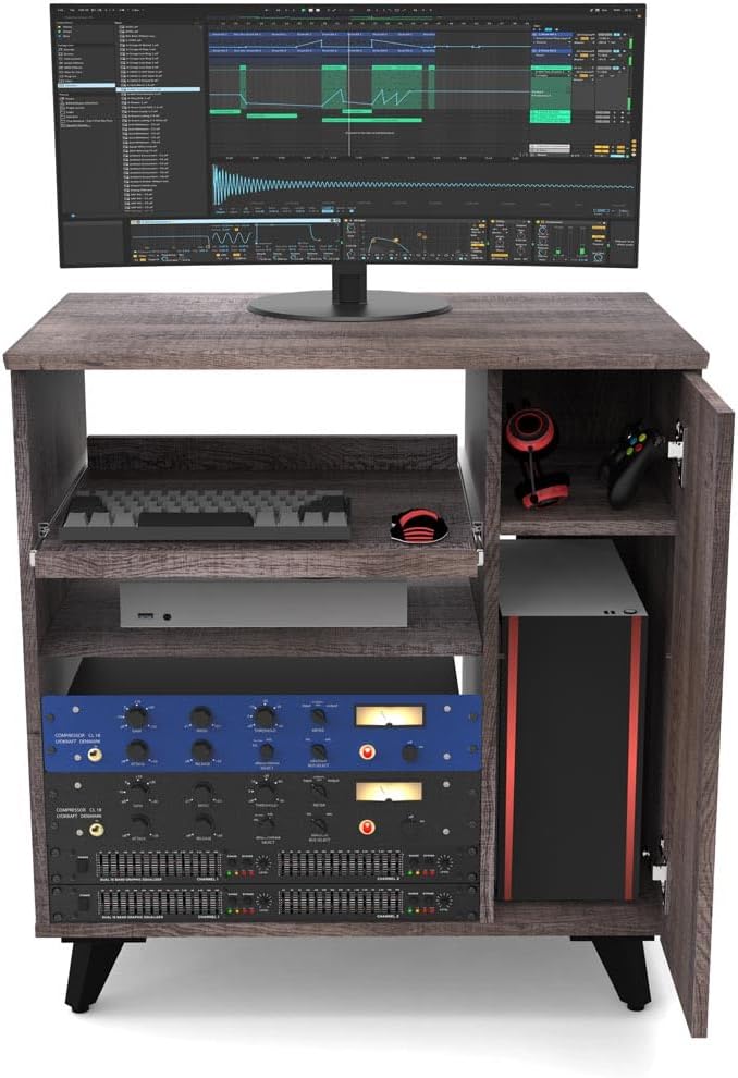 Glorious 246886 Modular Side Rack Walnut Studio