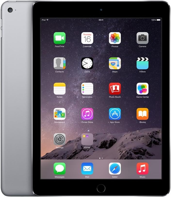 Apple MGKL2LL/A-cr iPad Air 2: 64GB, Space Gray (Renewed)