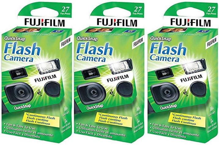 Fujifilm 879287 QuickSnap Flash 400 Disposable Camera (3-Pack)