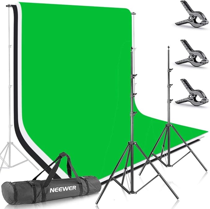 Neewer 8.5ft X 10ft Background Stand with 6x9ft Backdrops