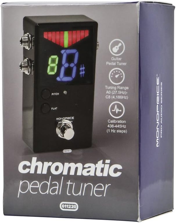 Monoprice 611220 Chromatic Pedal Tuner for Guitar