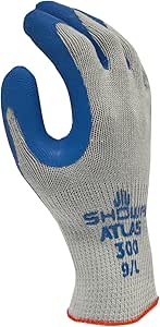 Atlas 300M Fit 300 Work Gloves Medium White/Blue — main product image