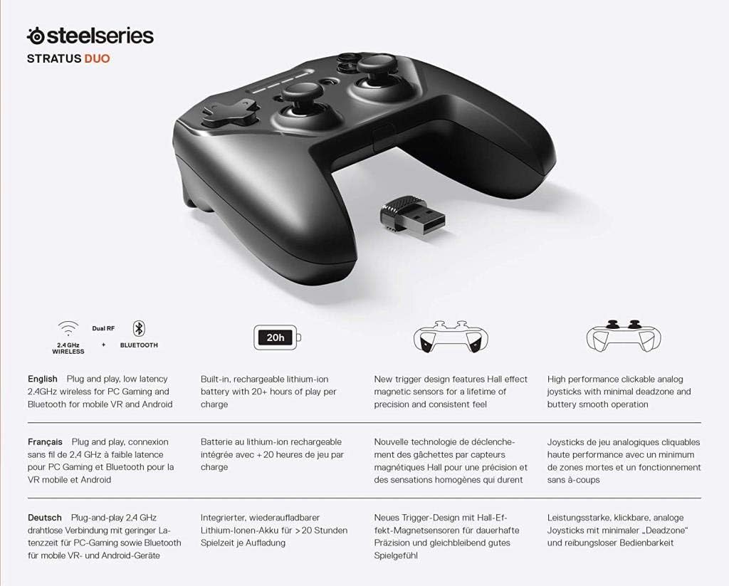 SteelSeries 69075 Stratus Duo Wireless Gaming Controller