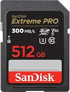 SanDisk Extreme Pro V90 512GB UHS-II SD Card — main product image