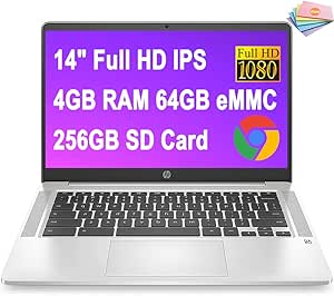 HP N4000 Chromebook 14" HD Celeron Laptop (Renewed)