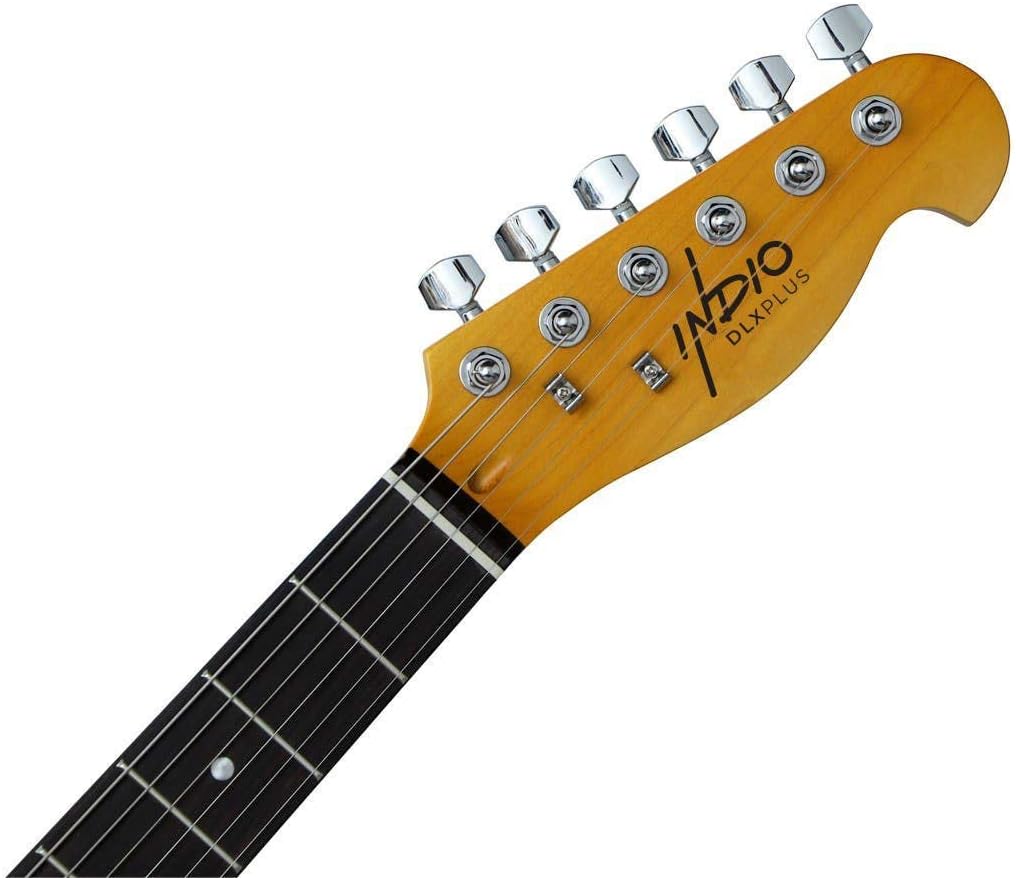 Monoprice 610292 Indo Electric Guitar Cherry Red Burst
