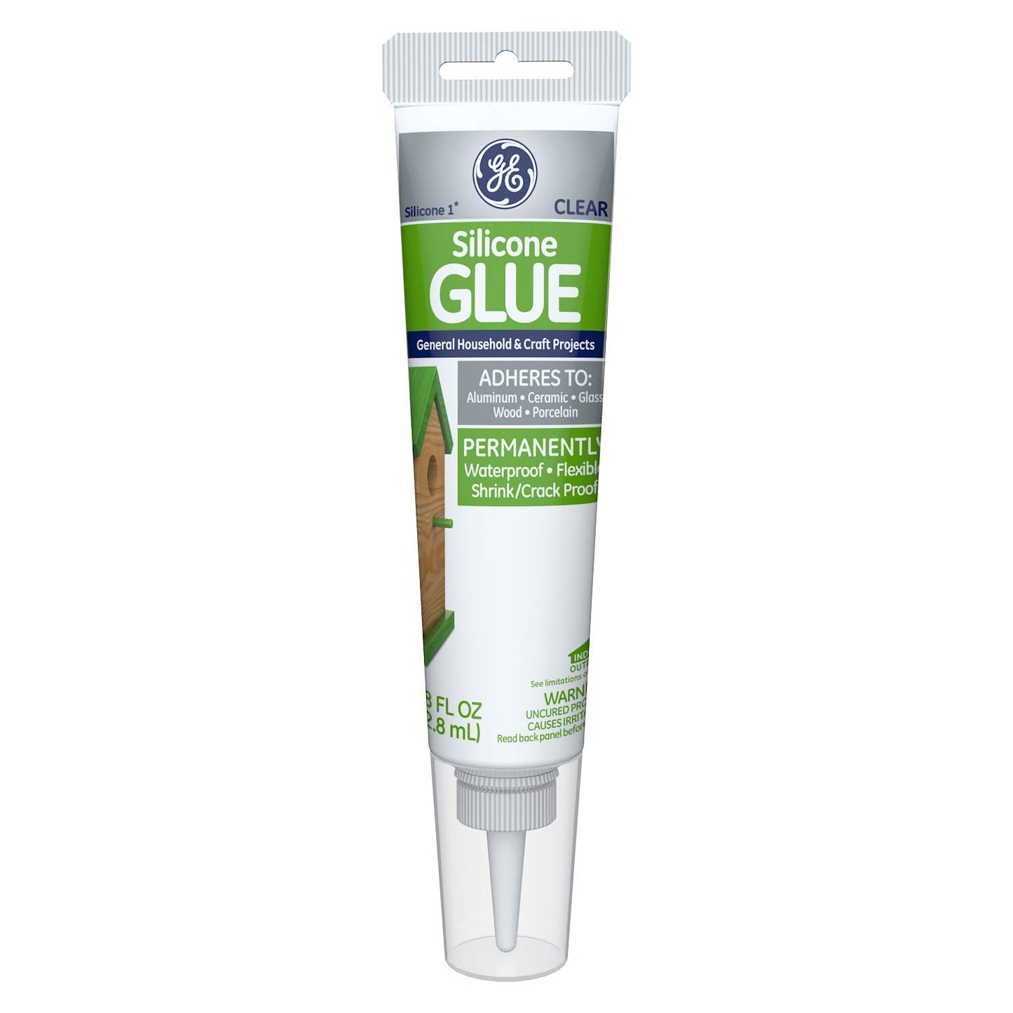GE 2708910 Silicone 1 Glue Clear 2.8 oz Household Adhesive