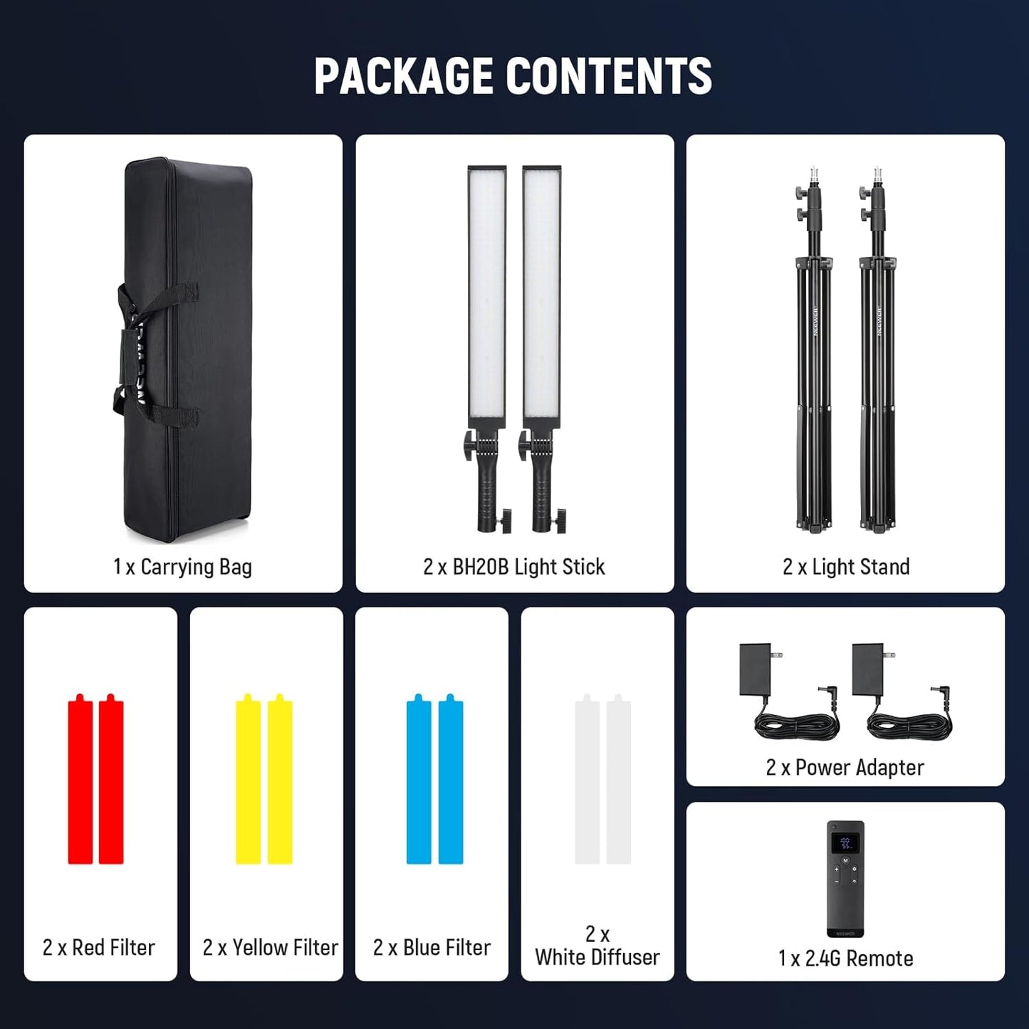 Neewer BH20B LED Video Light Kit