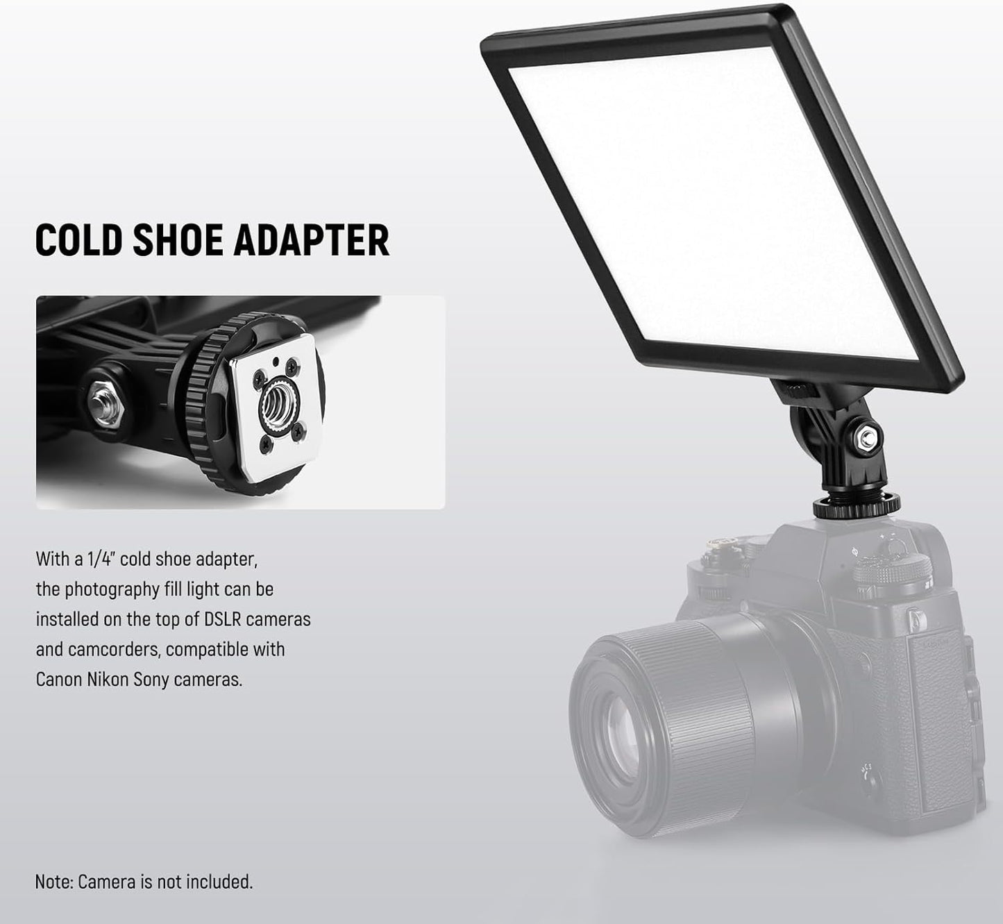 Neewer NL-116AI LED Video Light: Dimmable, 4000mAh