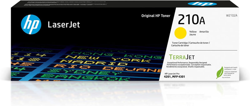 HP W2102A 210A Yellow Toner Cartridge - LaserJet Pro — main product image