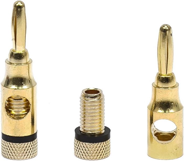 Monoprice 109437 Gold Plated Speaker Banana Plugs 5 Pairs