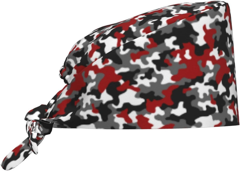 Novastar Scrub Caps - Women Men Red Grey White Camouflage — main product image