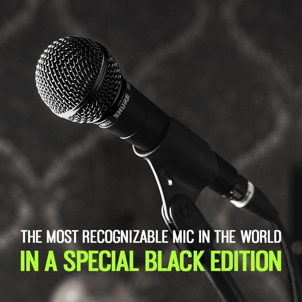 Shure SM58-BLK Pro XLR Dynamic Microphone Black Edition