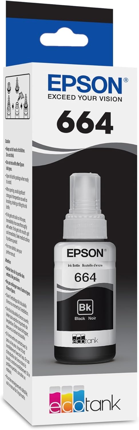 Epson T664120-S 664 Black EcoTank Ink Bottle