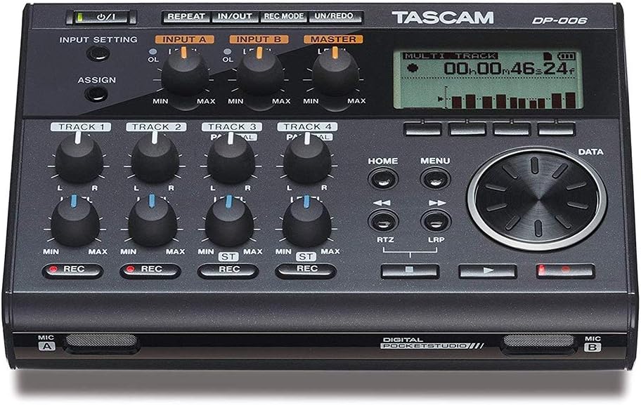 Tascam DP-008EX 6-Track Pocketstudio Recording Bundle