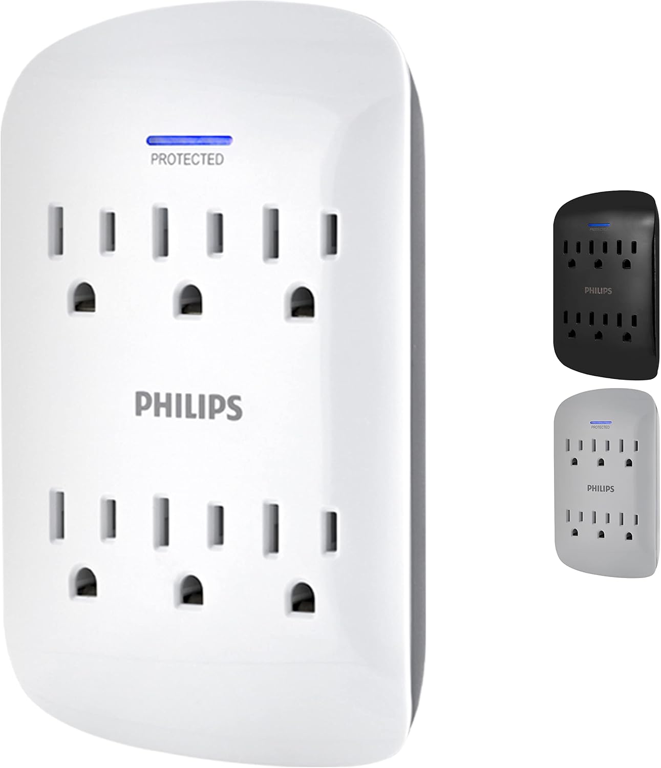 Philips SPP3461WA/37 6-Outlet Surge Protector 2-Pack