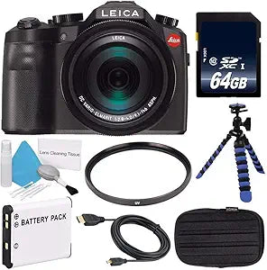 Leica LEIVLUXTYP114BK-15 V-LUX Digital Camera Bundle