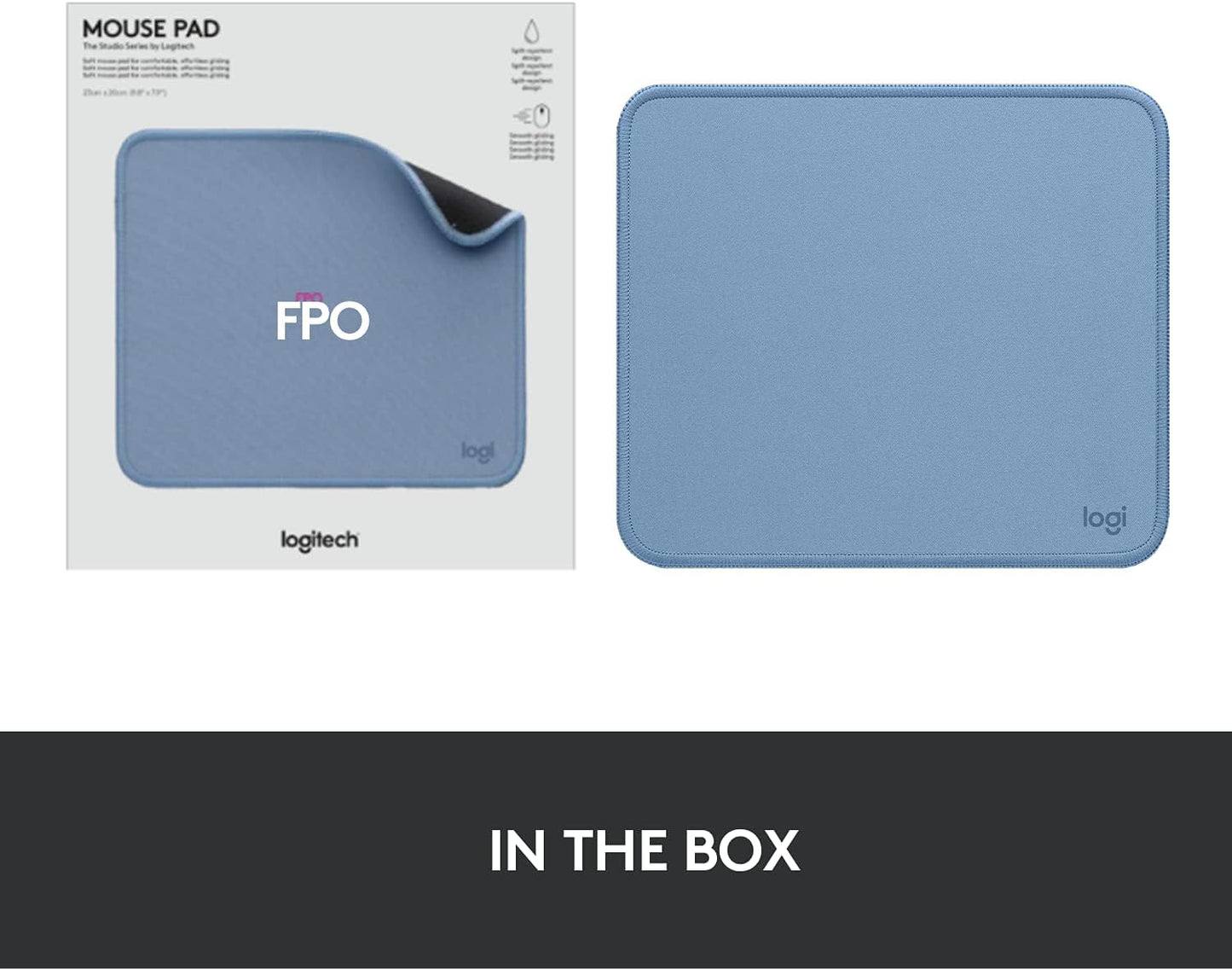 Logitech 956-000038 Studio Series Blue Grey Mousepad