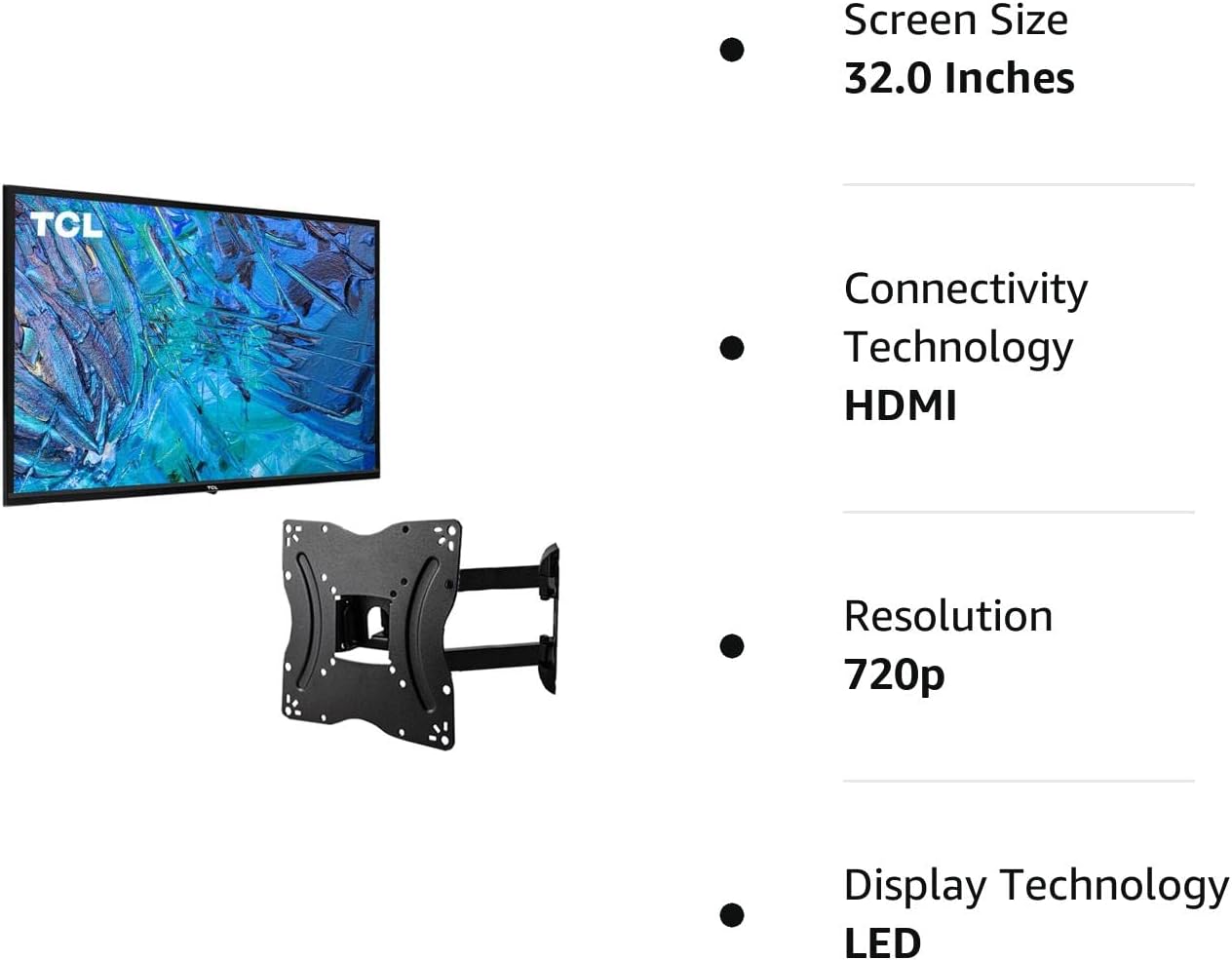 TCL 3 Series 32-Inch 720p HD Smart TV Renewed